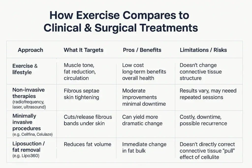 Sculpting Your Bum: Can Toning Exercises Really Reduce Cellulite? 2 How exercise compares to treatments from Lipo 360 Scotland