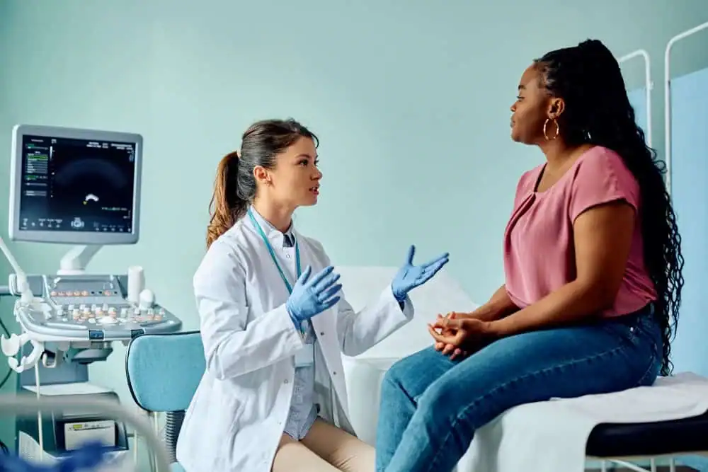 Woman have consultation about vaginal laxity Scotland