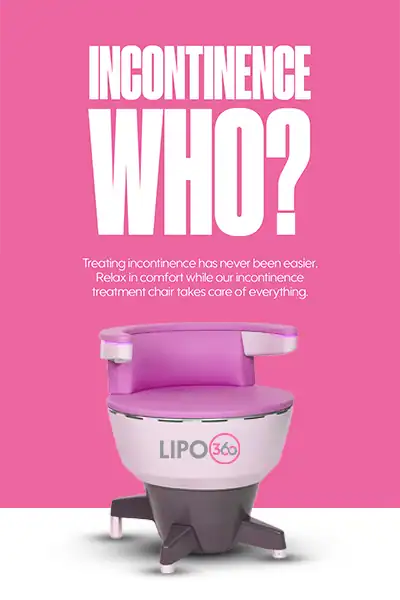 LIPO360 EMS Chair Can Help with Urinary Incontinence 2 Image of a urinary incontinence treatment seat Scotland