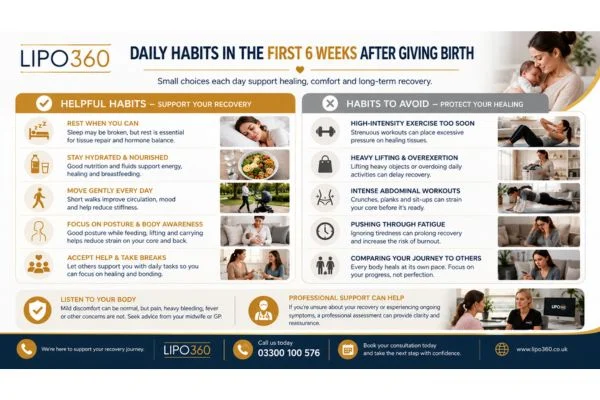 What to Do (and Avoid) in the First 6 Weeks After Giving Birth To Avoid Diastasis Recti 3 First 6 Weeks After Giving Birth To Avoid Diastasis Recti Scotland : Daily Habits in the First 6 Weeks After Giving Birth
